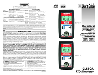 Thumbnail of document Manual - CL510A PT100 & PT1000 RTD Simulators with multiple or single curves
